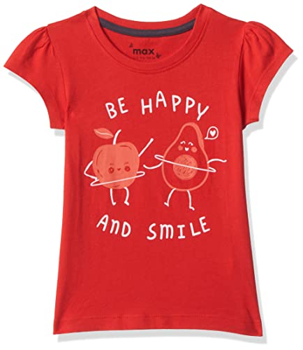 Image of Max Girl Pure Cotton Graphic Knit Regular Fit T-Shirt