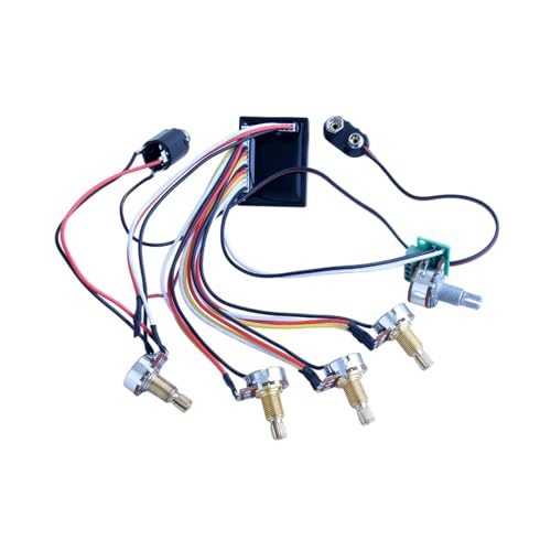 Jiuvaso - Jiuvaso Le Circuit de Préamplification pour Basse électrique Comprend Des égaliseurs Actifs et Passifs Précâblés pour Les Micros de Basse, Utilisables Comme P, 2 bandes