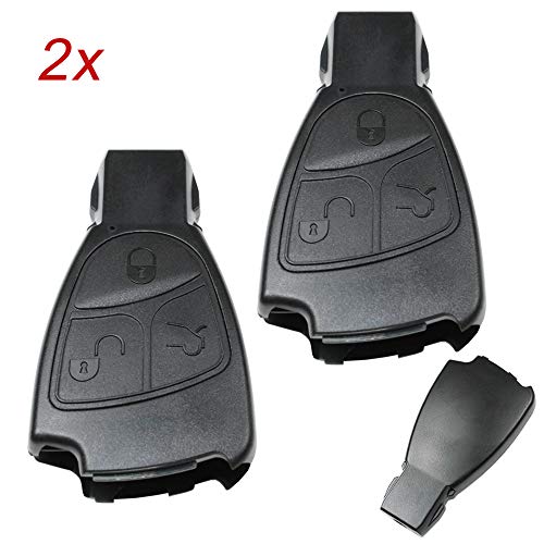 Télécommande sans fil pour clé de voiture boîtier 3 boutons compatible Benz