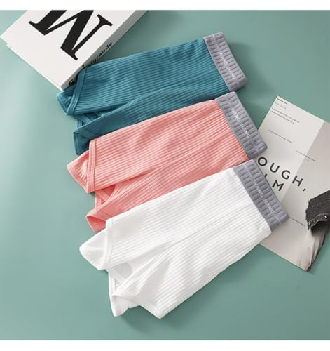 Mens Ribbed Cotton Boxer Underwear Split Side Gym Running Active Shorts4