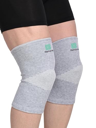 Image of Bamboo Knee Compression Sleeve for Men and Women Bamboo Knee Brace for Men and Women Knee Pain, Gym, Running, Basketball, Meniscus Tear, Sports, Joint Pain Relief, Injury Recovery (64-70cm