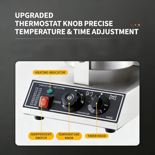 Gaufrier électrique en acier inoxydable épais double face - 5