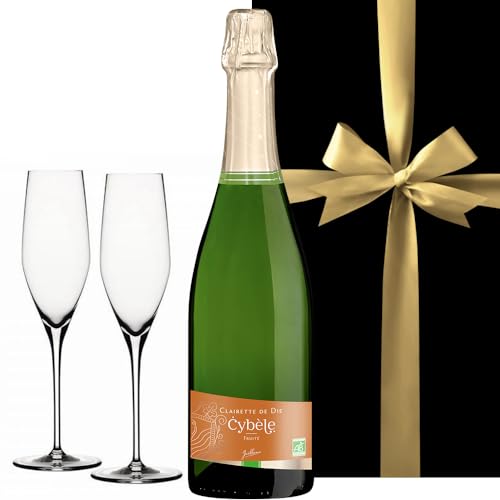 お祝い ギフト【新築祝い グラス ワイン ギフト】スパークリングワイン シャンパングラス ペア セット フランス コート・デュ・ローヌ 「クレレット・ド・ディー・トラディション・ビオ・シベル」 甘口 750ml オーガニック BIO ドイツ製 スパークリンググラス 2個 リーデル シュピゲラウ おしゃれ ペアギフト 友達 夫婦 両親【ギフト】お祝い 結婚祝い 誕生日 内祝い 贈答用 プレゼント