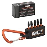 Railer Double Square 8 Point Star Bit Set - Premium S2 Steel 1 Inch Impact Driver 5-Piece 8 Spline D