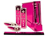 Pink Chrome Mirror Vinyl Decal Faceplate Mod Skin Kit for Nintendo Wii Console by System Skins
