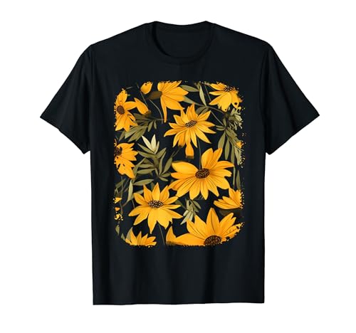 Photo de Black-Eyed Susan Flower Bouquet Plant Lover Floral Pattern T-Shirt