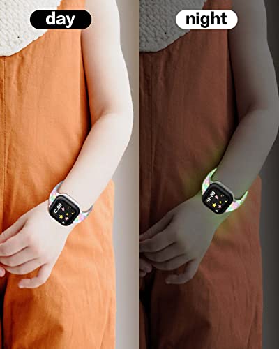 Asondig Luminous Gizmo Watch Band Compatible With Verizon Gizmo Watch 1/2/3 Replacement Band Gabb Watch Strap Syncup Kid Watch Band Silicone Soft Watch Replacement Cartoon Wristband Girl Boy Christmas #TOP2