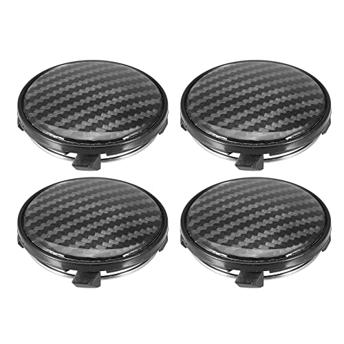 X AUTOHAUX 4pcs 60mm 61mm Wheel Center Hub Caps Hubcaps Covers Universal Rims Hub Cap Parts for Car Black