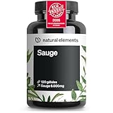 Sauge – 120 gélules – 6 000 mg de sauge par dose journalière – extrait de sauge 10:1 – végane, hautement dosé, sans additifs inutiles – fabriqué et contrôlé en laboratoire en Allemagne