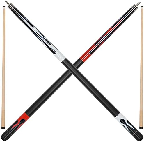 FADAZAI 2-Piece 58'' Pool Cues | Set of 2 | Canadian Maple Wood | Billiard House Bar Pool Sticks (FD1001)
