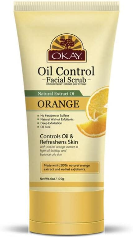 OKAY Pure Naturals orange facial Scrub, 6 Ounce, 6 ounces