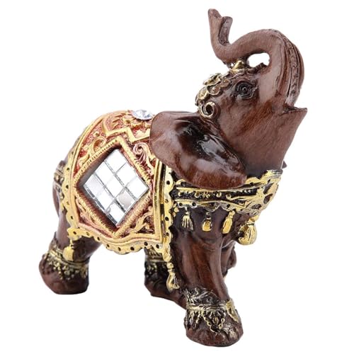 Statuettes d'éléphant en résine, Elephant Decoration, Statues D'éléphant Feng Shui,Éléphant Statue, Sculpture Chanceux Statue d'éléphant de Feng Shui...