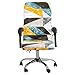 M/L Printed Elastic Stretch Office Computer Chair Cover Game Chair Slipcover Rotatable Protector L geometry1