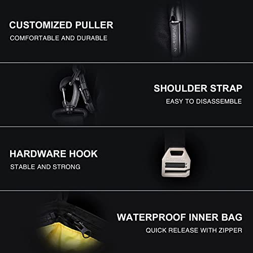 Rupse Motorcycle Bag 20L Waterproof Rear Seat Bag, Motorcycle Seat Tail Bag Backpack, Motorcycle Helmet Bag Storage, Multifunctional Backpack For Motorcycle Riders Sports Outdoor Training Activities #TOP6