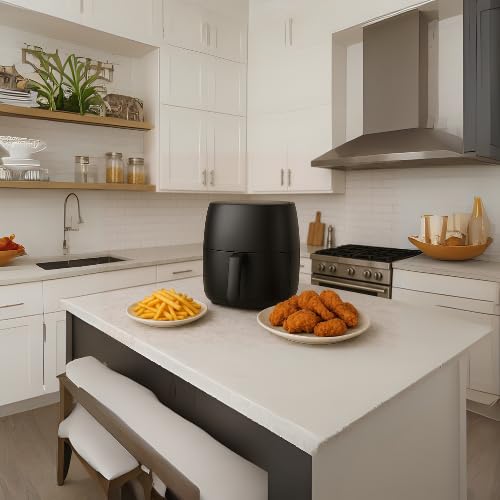 Fritadeira Elétrica Air Fryer Turbo Touch BAK 4,5 Litros 1000W Preto 127V Com Tecnologia Turbo Touch, Sem Óleo, Cozinha Saudável E Rápida, Ideal Para Fritar, Assar E Grelhar Alimentos
