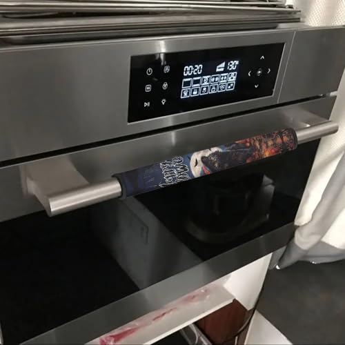 Image of Black Cat Fridge Door Handle Covers Halloween Decor 6-Piece Refrigerator Handle Covers Washable Kitchen Appliance Decor Handles, Keep Appliance Clean for Fridge Microwave Stove Dishwasher