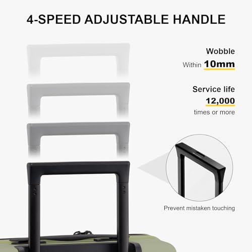 Image of LEVEL8 Hard Shell 20 Inch Carry on Luggage Airline Approved, Polycarbonate