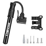Amazon Byking BYKING Portable Bike Pump, Air Pump for Bicycle, Balloon, Tyres, Ball, Airbed and Toys Inflatables, Cycle Pump with Presta. Schrader and Dunlop valve, Attachment (Football Pump Needle and More) #ad