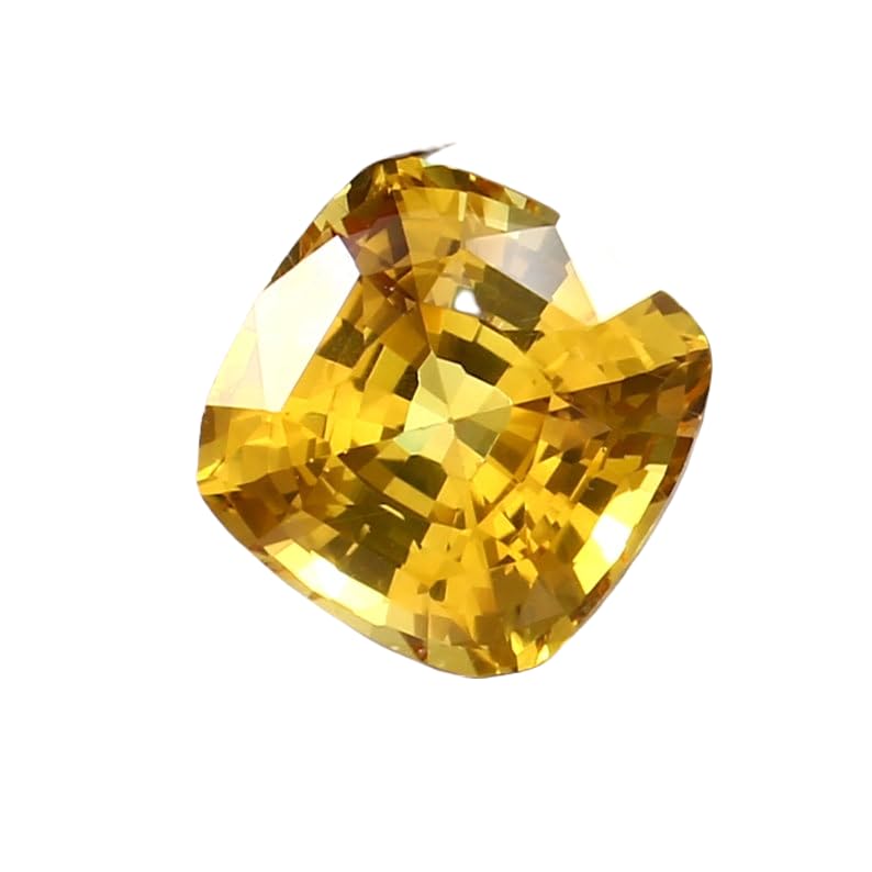 Saphir jaune naturel 11x11mm pour créer vos propres bijoux faits main