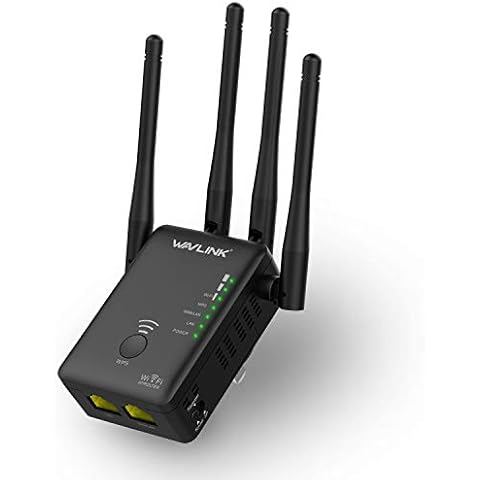 WiFi Extender Booster, WAVLINK AC1200 Dual Band WiFi Booster, Support WiFi Repeater/WiFi Router/Wireless Access Point Mode, with 2 Ethernet Port, WPS, LED (Upgraded) Cover