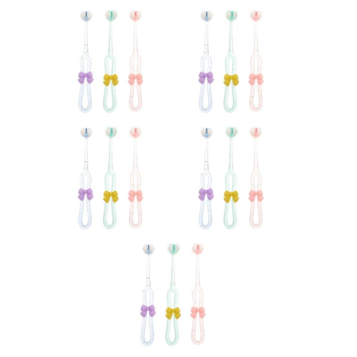 15 Piezas Cepillo de Dientes de Tres Caras, Plástico, Blando