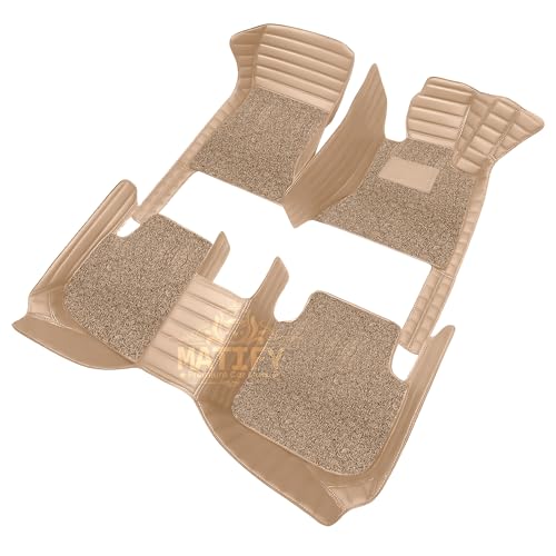 Image of 9D Car Floor Mat for Maruti Suzuki Swift Dzire 2018 Onwards | Waterproof | Anti-Slip | Luxury Premium Leather Car Mat | Full Coverage | All Weather | Custom Fitted Car Foot Mats - Beige