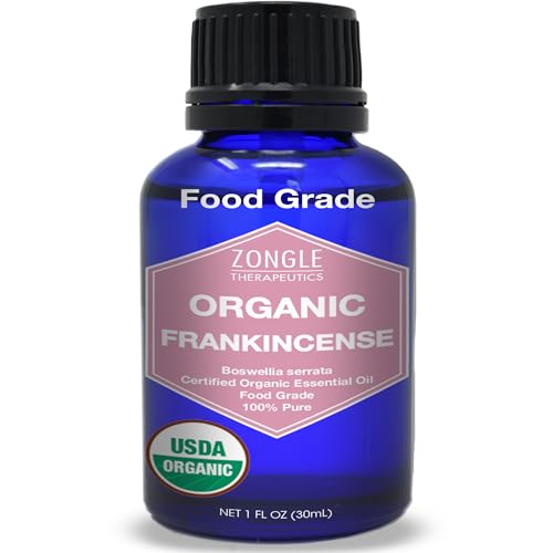 Organic Frankincense Essential Oil Food Grade for Face 100% Pure Frankincense Resin Oil Boswellia Serrata Edible by Zongle Therapeutics 1 OZ