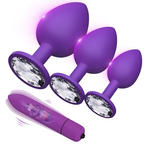 Date Night Gift for Lover Portable Silicone 4 Pcs Butt Relaxing Plug Adult Toy for Couple Anales...