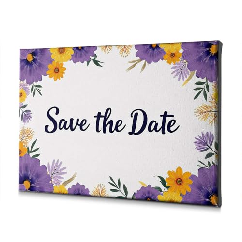 Toile salle de bain Save The Date 30x40 cm pour relooker une pièce humide
