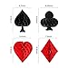 Fonder Mols Playing Card Honeycomb Pom Poms and Garlands Hanging Streamers (Set of 8)for Las Vegas Party, Poker Events, Casino Night Birthday Decorations