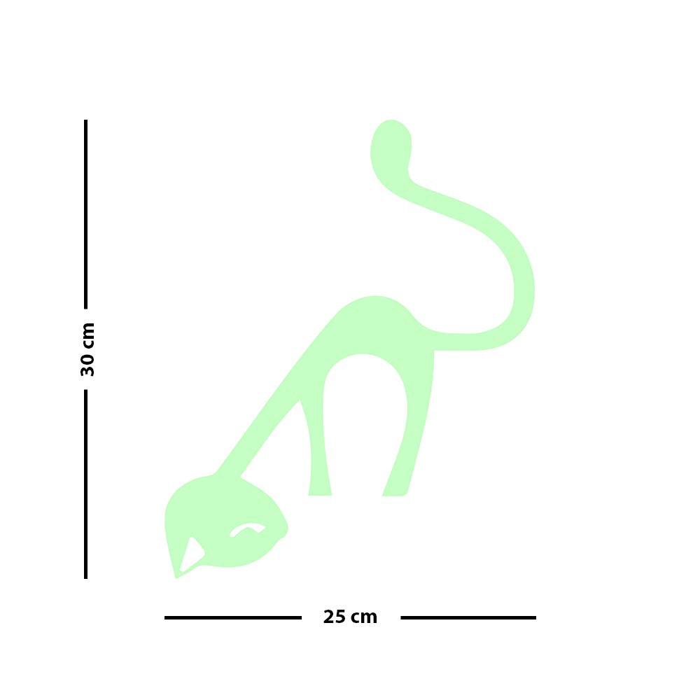 Glow in The Dark cat Wall Sticker Decal - 30 x 25cm - Perfect for Light switches, 30 x 25 cm - Image 4