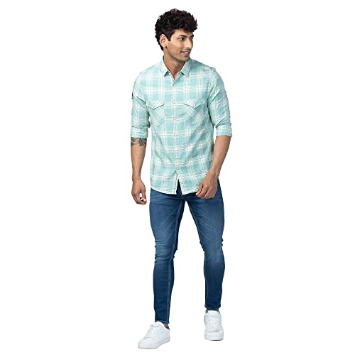 Image of Spykar Men Mid Rise Cotton Slim Fit Tapered Length Jeans (Kano)