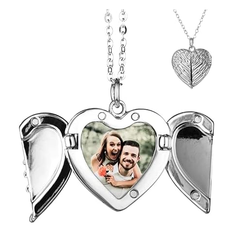 TOFBS Personalised Heart Angel Wings Locket Cover