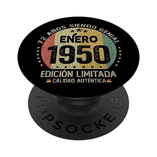 Regalo 72 años Cumpleaños Hombre Mujer - Enero 1950 PopSockets PopGrip Intercambiable