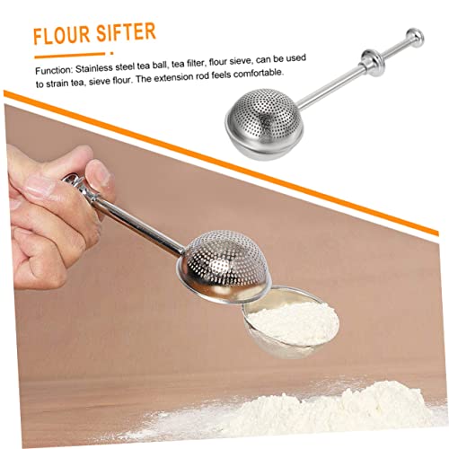 OUNONA 1 Conjunto 2 Unidades Um Polvilhador De Aço Inoxidável Coador De Infusor De Chá Infusor De Fo