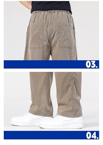 Men's Straight Loose Quality Sweatpants Soft Wide Leg Long Baggy Trousers Jeans Pants3