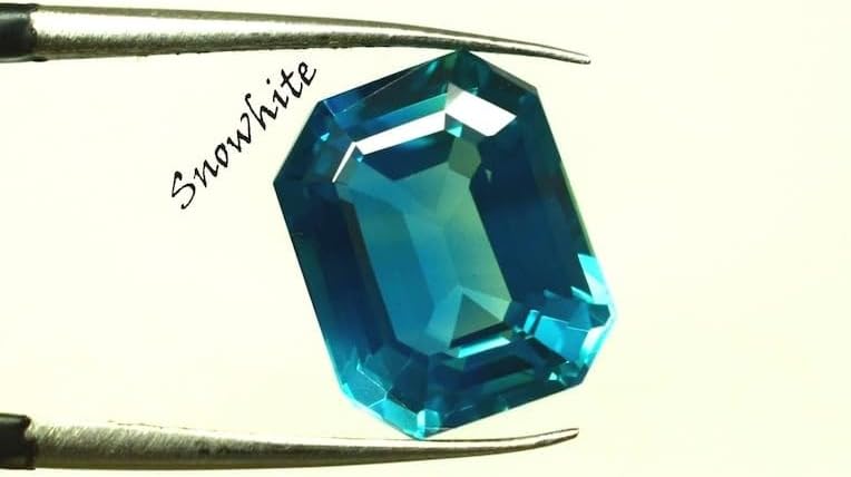 10 Ct Natural Emerald Cut Teal Blue Tourmaline Certified Loose Gemstone for Jewellery Making - 12x9x7 MM