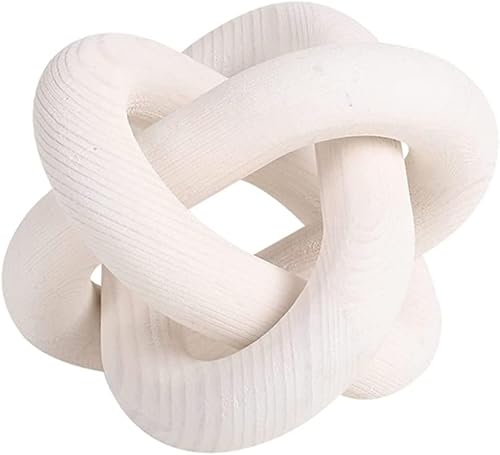 Decoración de nudos, decoración de eslabones de madera, 3 eslabones, decoración de nudo de madera tallada, cadena decorativa, nudo, decoración de