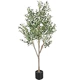 Artigreen Árbol de Olivo Artificial, 180cm/6 pies de Altura Imitación de Plantas Olivo, Falso Árbol de Olivo con Ramas...