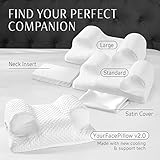 YourFacePillow Satin Pillowcase - Compatible with the YourFacePillow Beauty Pillow - Soft & Cool Satin Pillowcase with Hidden Zipper - Beauty Pillow Sold Separately (Set of 1, White) - Image 8