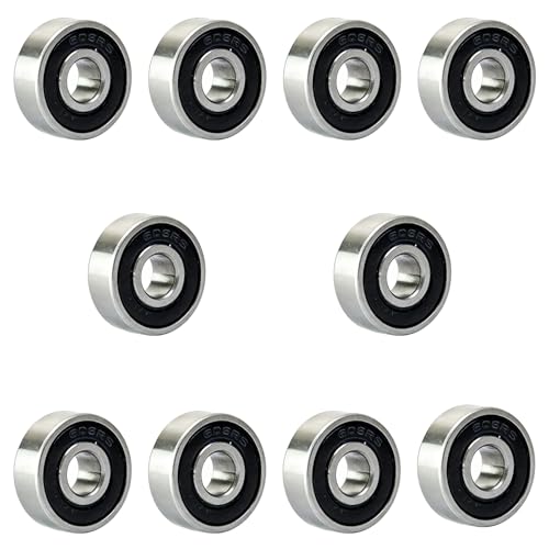 Image of 10 PCS 606-RS Double Shielded Ball Bearings 6x17x6 mm, High Speed Chrome Steel, Pre-Lubricated for Smooth RPM Performance