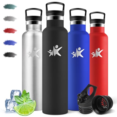Motswedi Borraccia Termica 1 litro, Acciaio Inox, Borraccia con Cannuccia,