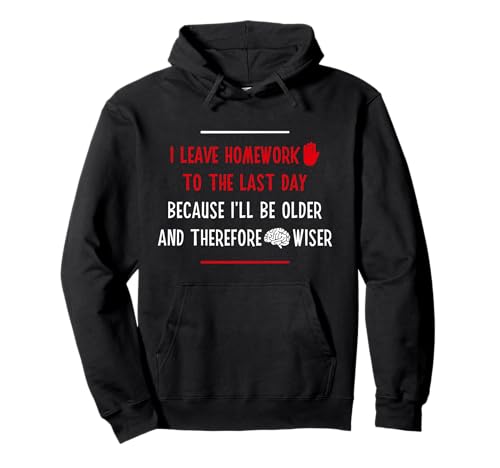 Funny Homework School Humor Saying Teen Girls Boys Student Pullover Hoodie