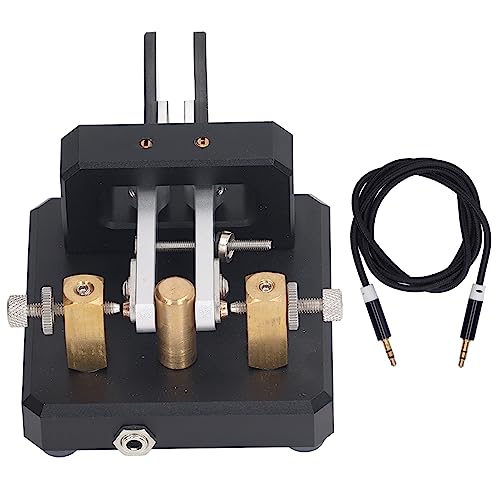 Image of CW Key, Good Workmanship Easy Tapping Automatic Morse Code Key Carbon Fiber Paddles Silver Contact for Training (Black)