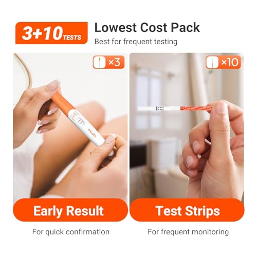 iHealth Pregnancy Test Strips Bulk, 3 Sticks + 10 Strips with Urine Cups - image 2