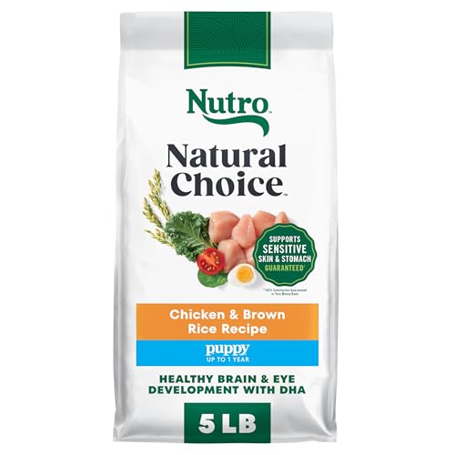 Nutro Natural Choice Dry Puppy Food, Dry Dog Food for Puppies, Chicken and Brown Rice Recipe, 5 lbs.