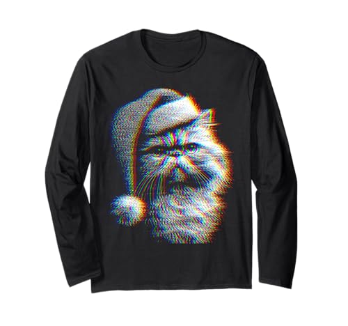 Festival de Musique de Chat Persan de Noël Ravers EDM Christmas Party Manche Longue