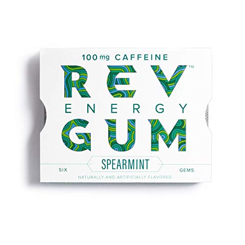 image for Rev Gum Caffeine Energy Gum | 100mg of Caffeine per Gem | Spearmint Su