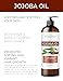 Jojoba Oil - 8 Fl Oz (With Pump) | 100% Pure and Natural | Golden, Unrefined, Cold Pressed, Hexane Free | Moisturizing Face, Hair, Body, Skin Care