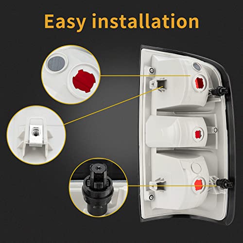 Mikafex Left Driver Side Rear Tail Light Assembly Compatible With 2015-2022 Chevy Colorado Tail Light Rear Brake Lamps Replacement Taillights W/O Bulb #TOP1